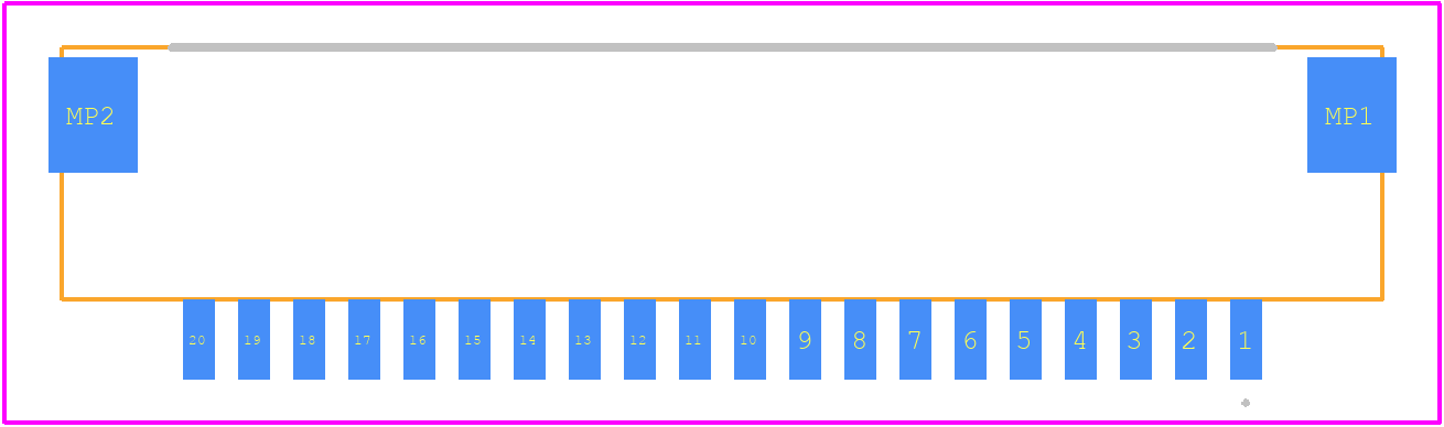 DF14A-20P-1.25H(65) - Hirose PCB footprint - Other - Other - DF14A-20P-1.25H(65)