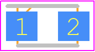 AA3021LZGSK - Kingbright PCB footprint - LED Moulded - LED Moulded - 3.0 mm x 2.0 mm