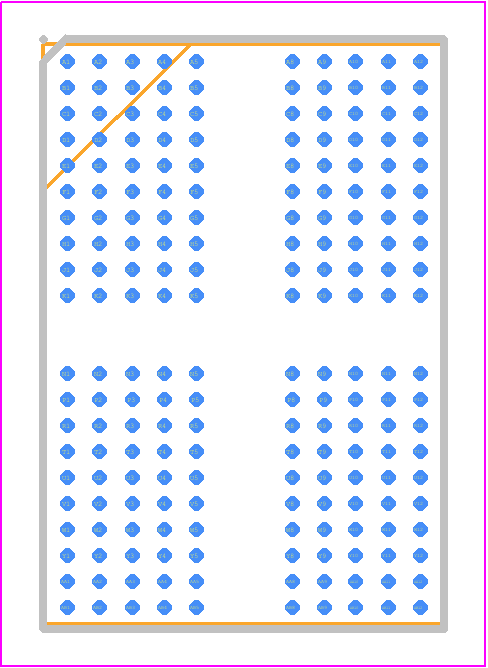 MT53E512M32D1ZW-046 WT:B - Micron PCB footprint - BGA - BGA - 200-Ball TFBGA – 10mm x 14.5mm x 1.05mm (Package Code: ZW)