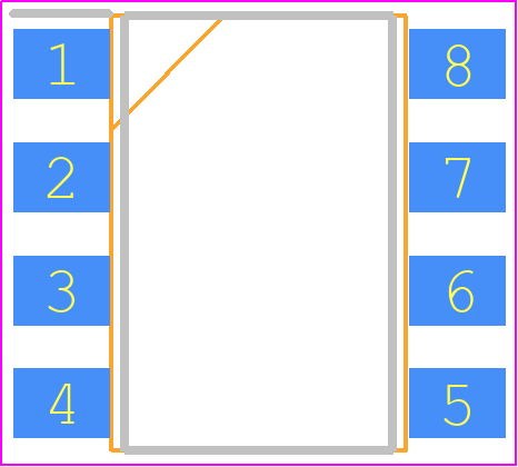 VO3150A-X007T - Vishay PCB footprint - Small Outline Packages - Small Outline Packages - SMD-8_1