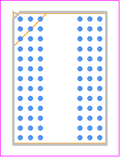 KTDM2G3C818BGIEAT - SMARTsemi PCB footprint - BGA - BGA - 78 balls BGA