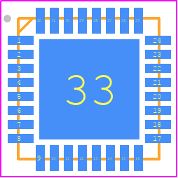 L99LD02Q505 - STMicroelectronics PCB footprint - Quad Flat No-Lead - Quad Flat No-Lead - QFN-32L 5x5.
