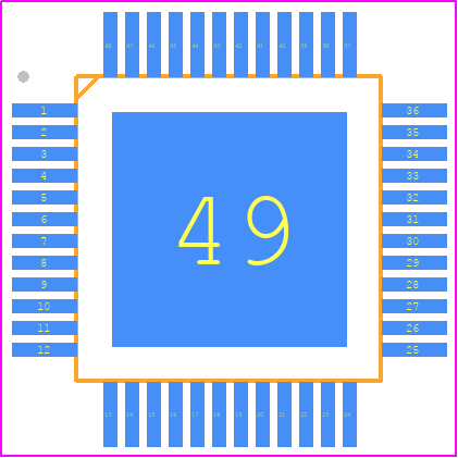 L9679ETR - STMicroelectronics PCB footprint - Quad Flat Packages - Quad Flat Packages - TQFP48-1