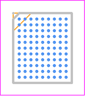 STA8090F4G - STMicroelectronics PCB footprint - BGA - BGA - TFBGA99 5 x 6 x 1.2 mm package