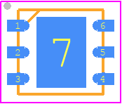 LDL212PU30R - STMicroelectronics PCB footprint - Small Outline No-lead - Small Outline No-lead - DFN6 (3x3)