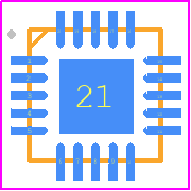 SPV1050-WST - STMicroelectronics PCB footprint - Quad Flat No-Lead - Quad Flat No-Lead - QFN3x3 20L_2020