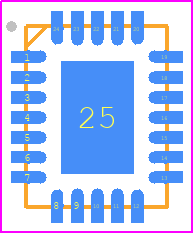 STPMIC02TR - STMicroelectronics PCB footprint - Quad Flat No-Lead - Quad Flat No-Lead - VQFN 24-pin 3.5 x 4. 5 x 1.0 mm, 0.5 mm