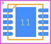 STEF12SAPUR - STMicroelectronics PCB footprint - Small Outline No-lead - Small Outline No-lead - DFN10 (3x3)-1