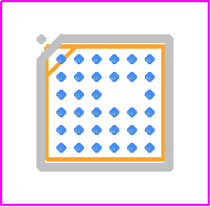 BLUENRG-MSCSA - STMicroelectronics PCB footprint - BGA - BGA - WLCSP34 (2.66 x 2.56 x 0.5 pitch 0.4 mm)_1