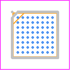 STM32G4A1REY6TR - STMicroelectronics PCB footprint - BGA - BGA - WLCSP 64 3.5x3.6x0.6 P 0.4 mm