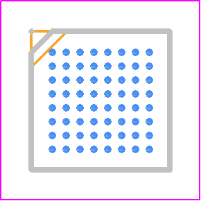 STM32F103R4H7A - STMicroelectronics PCB footprint - BGA - BGA - TFBGA64 – 64-ball, 5 x 5 mm, 0.5 mm