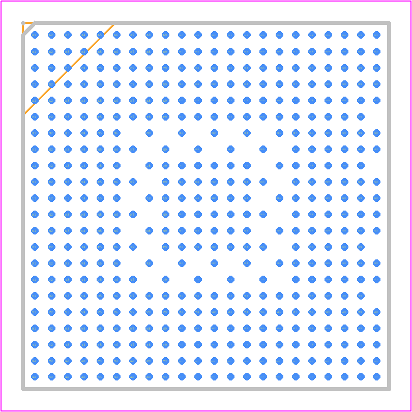 STM32MP153FAA1 - STMicroelectronics PCB footprint - BGA - BGA - LFBGA 448 18x18x1.7 P 0.8 mm-1