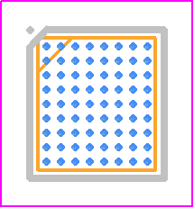 STWBC86JR - STMicroelectronics PCB footprint - BGA - BGA - WLCSP72 3.264x3.674x0.6 0.4 Pitch 0.25 Ball package outline