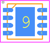 TSB582IYQ2T - STMicroelectronics PCB footprint - Small Outline No-lead - Small Outline No-lead - QFN-8L WF_2022