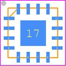 MADR-011020 - MACOM PCB footprint - Quad Flat No-Lead - Quad Flat No-Lead - Lead-Free 4 mm 16-Lead PQFN†