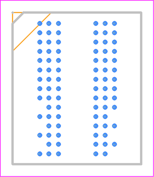 W972GG6JB25I - Winbond PCB footprint - BGA - BGA - WBGA84