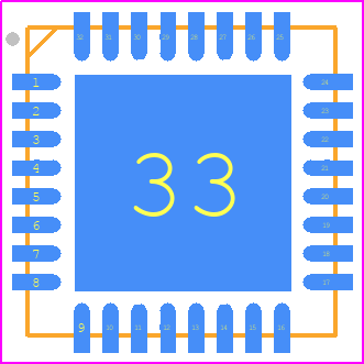 AS5245 - ams OSRAM PCB footprint - Quad Flat No-Lead - Quad Flat No-Lead - QFN 32 (7mm x 7mm)