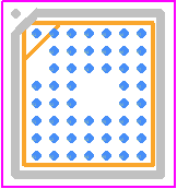 nRF52832-CIAA-R7 - Nordic Semiconductor PCB footprint - BGA - BGA - 50 WLCSP (3.0 × 3.2)