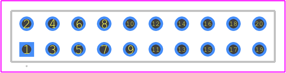 DS1023-2*10SF11 - Connfly PCB footprint - Other - Other - DS1023-2*10SF11-4