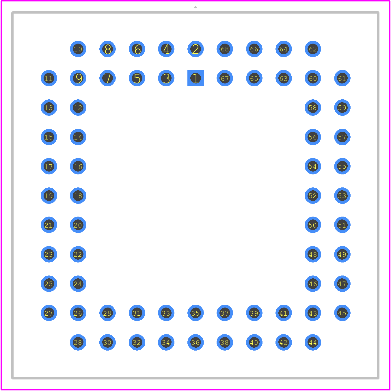 PLCC68 - Econ Connect PCB footprint - Other - Other - PLCC68-2