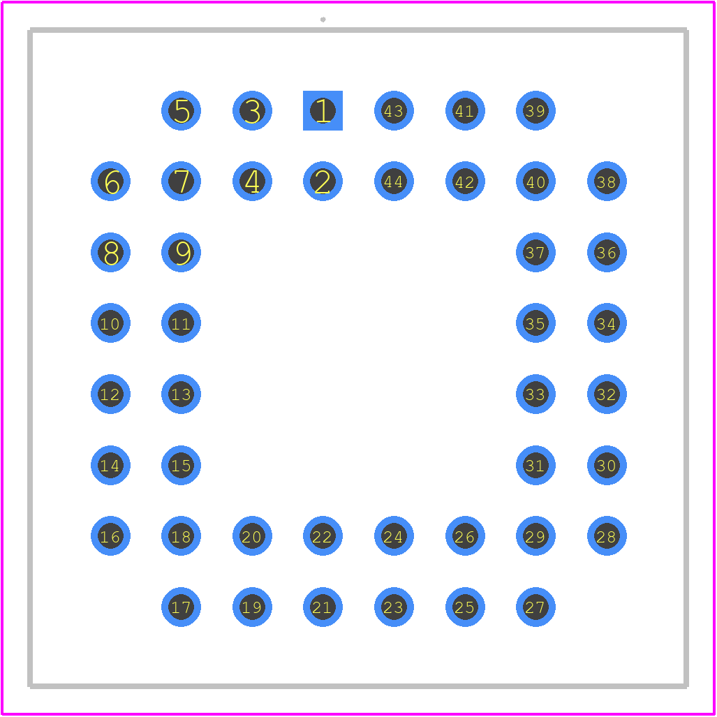 PLCC44 - Econ Connect PCB footprint - Other - Other - PLCC44-1