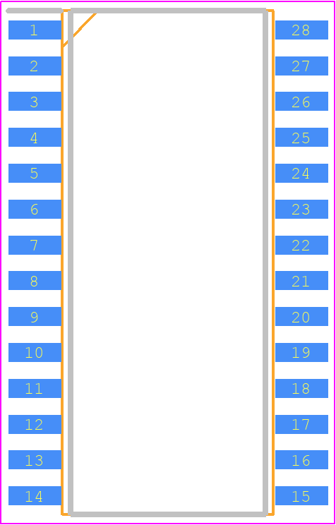 AD7868ARZ - Analog Devices PCB footprint - Small Outline Packages - Small Outline Packages - R-28(SOIC)_2
