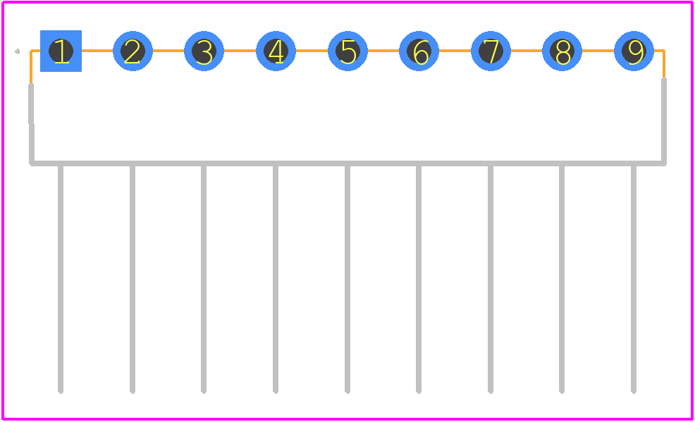 87233-9 - TE Connectivity PCB footprint - Other - Other - 87233-9-3