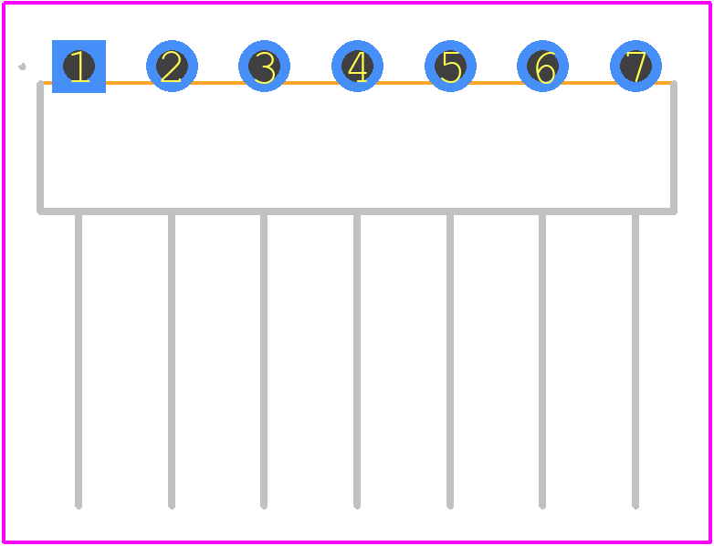 87233-7 - TE Connectivity PCB footprint - Other - Other - 87233-7-3