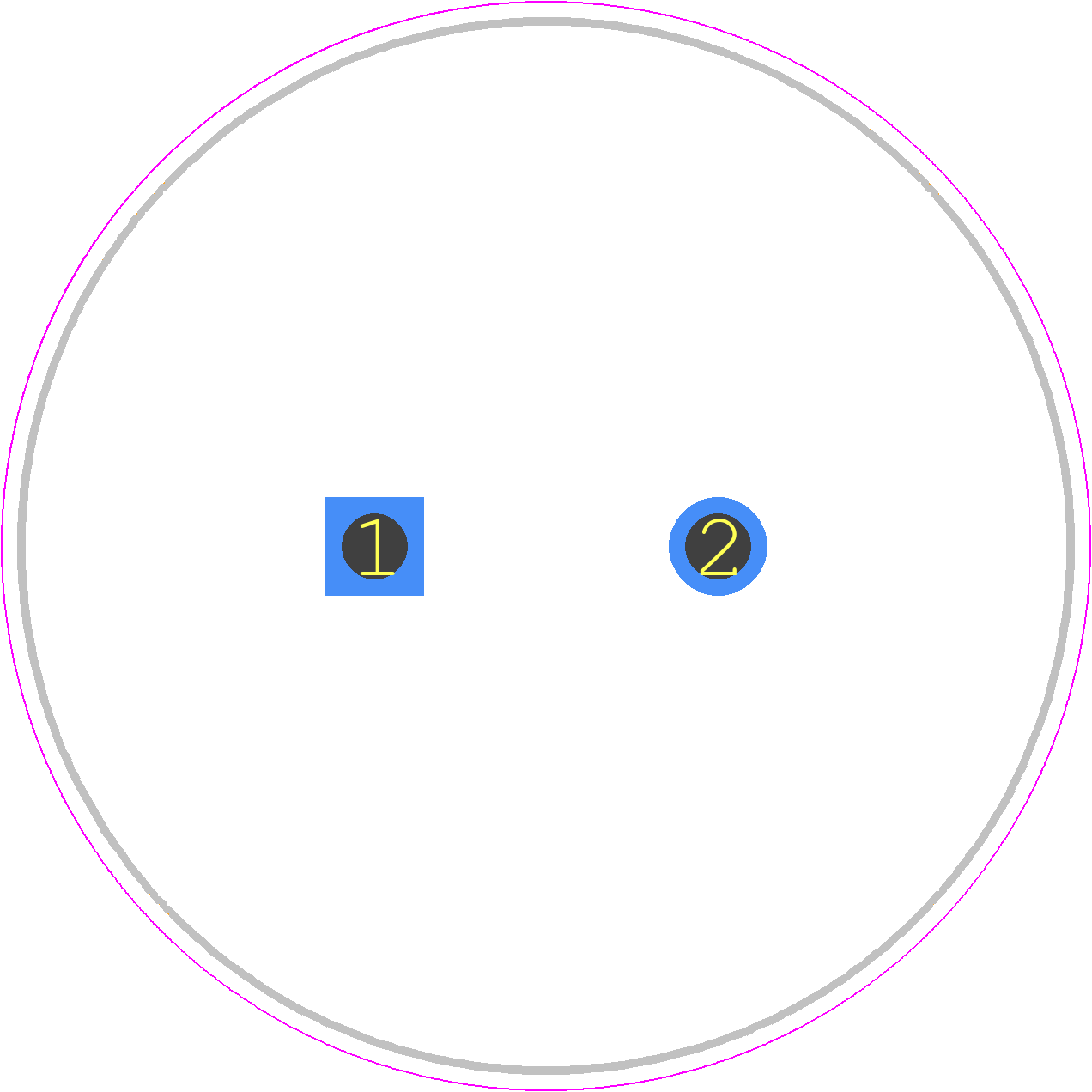 LGY1E103MELB30 - Nichicon PCB footprint - Capacitor, Polarized Radial Diameter - Capacitor, Polarized Radial Diameter - LGY1E103MELB30