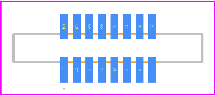FFC3A20-08-G - GCT (GLOBAL CONNECTOR TECHNOLOGY) PCB footprint - Other - Other - FFC3A20-08-G-2