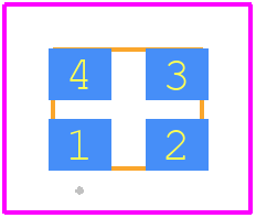 LFXTAL059643Reel - IQD PCB footprint - Other - Other - 3.4mm x 2.7mm x 0.8mm