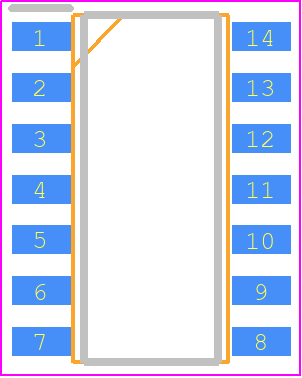 CMT2150A - Hope Microelectronics PCB footprint - Small Outline Packages - Small Outline Packages - 14-Pin SOP
