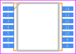 A33115KLEATR - Allegro Microsystems PCB footprint - Small Outline Packages - Small Outline Packages - LE 14TSSOP
