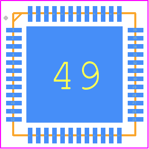 R5F11AGGDNB#20 - Renesas Electronics PCB footprint - Quad Flat No-Lead - Quad Flat No-Lead - WQFN-48-1