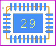 LX5591LQ-TR - Microchip PCB footprint - Quad Flat No-Lead - Quad Flat No-Lead - QFN-28, 3x4×0.9mm