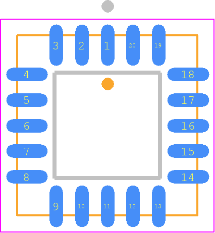 AD96687BPZ - Analog Devices PCB footprint - Plastic Leaded Chip Carrier - Plastic Leaded Chip Carrier - P-20A(PLCC)_2