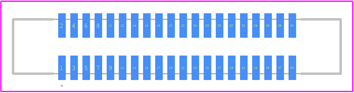 FFC3A20-20-T - GCT (GLOBAL CONNECTOR TECHNOLOGY) PCB footprint - Other - Other - FFC3A20-20-T-2