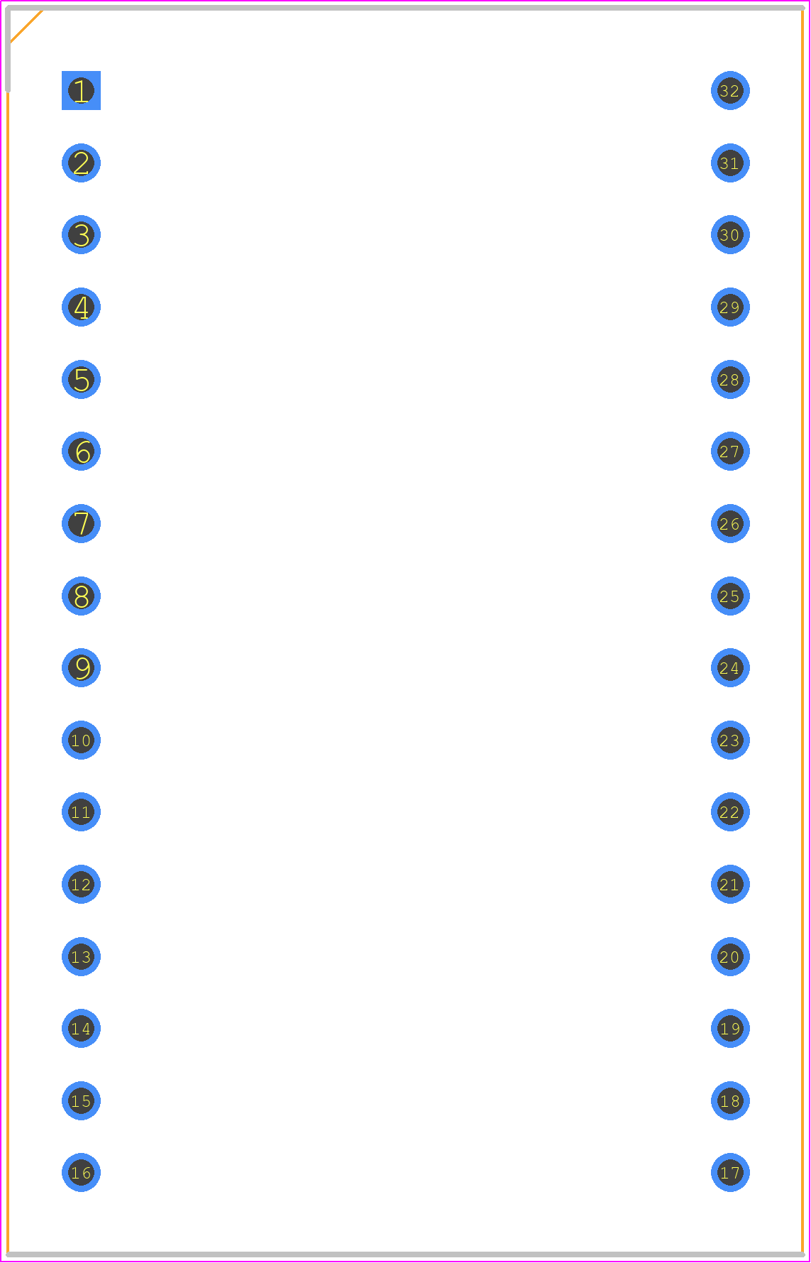 AD2S44-TM18B - Analog Devices PCB footprint - Dual-In-Line Sockets - Dual-In-Line Sockets - 32-Lead Bottom-Brazed Ceramic DIP for Hybrid