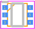 FK6-K02010L - Panasonic PCB footprint - SO Transistor Flat Lead - SO Transistor Flat Lead - WSMini6-F1-B