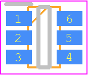 DA6-X101K0R - Panasonic PCB footprint - SOT23 (6-Pin) - SOT23 (6-Pin) - mini6-g4-b-ren1