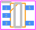 DMC-561040R - Panasonic PCB footprint - SO Transistor Flat Lead - SO Transistor Flat Lead - SMini5-F3-B