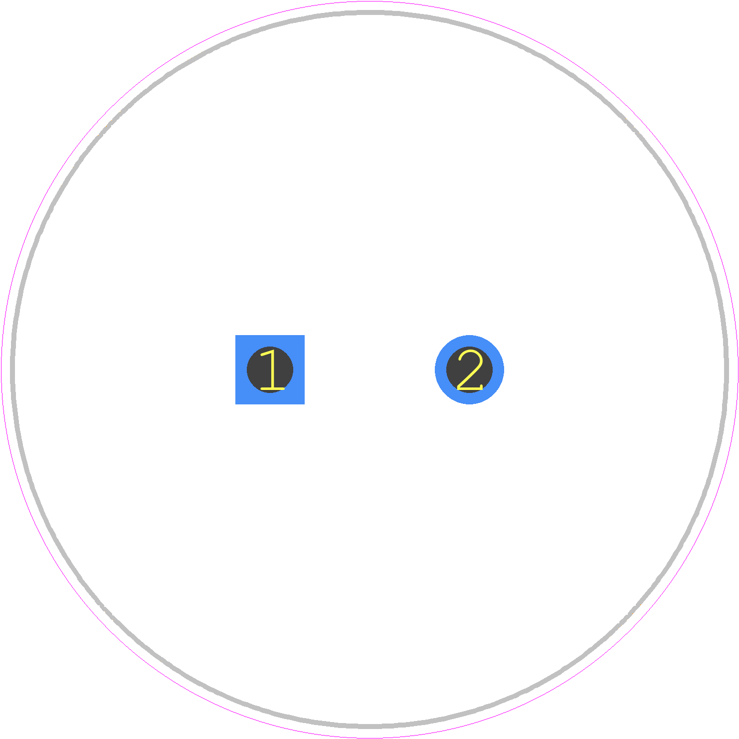 ECE-C1CA563EJ - Panasonic PCB footprint - Capacitor, Polarized Radial Diameter - Capacitor, Polarized Radial Diameter - ECEC1CA563EJ