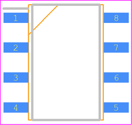 AQH-3213AX - Panasonic PCB footprint - Small Outline Packages - Small Outline Packages - SMD DIP-8