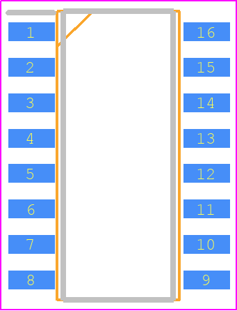 AQS-221R2S - Panasonic PCB footprint - Small Outline Packages - Small Outline Packages - 16-Pin SOP