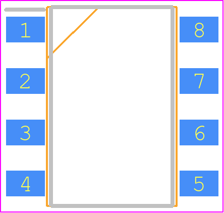 AQW-210EHAX - Panasonic PCB footprint - Small Outline Packages - Small Outline Packages - SOP8(H=3.15mm)