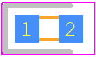 LNJ-314G8TRA - Panasonic PCB footprint - LEDs Chip - LEDs Chip - LNJ314G8TRA