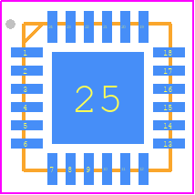 AN4-4143A - Panasonic PCB footprint - Quad Flat No-Lead - Quad Flat No-Lead - HQFN024-A-0404AZ
