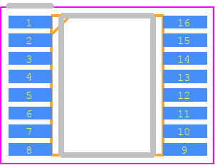 ADG774ABRQZ - Analog Devices PCB footprint - Small Outline Packages - Small Outline Packages - RQ-16 (QSOP)