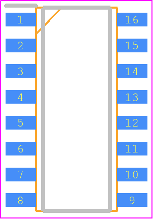 2EDS8265HXUMA1 - Infineon PCB footprint - Small Outline Packages - Small Outline Packages - PG-DSO-16 (SOIC)-1