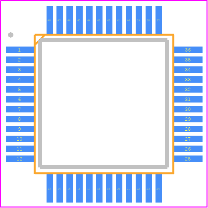 LC87F1G64A(TQFP48J) - onsemi PCB footprint - Quad Flat Packages - Quad Flat Packages - TQFP48J(7X7)